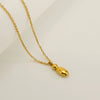 Women's 316L Stainless Steel And 316L Stainless Steel Chubby Bubble Letter Pendant Necklace With Electroplating