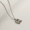 Women's 316L Stainless Steel And 316L Stainless Steel Chubby Bubble Letter Pendant Necklace With Electroplating