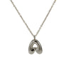 Women's 316L Stainless Steel And 316L Stainless Steel Chubby Bubble Letter Pendant Necklace With Electroplating