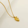 Women's 316L Stainless Steel And 316L Stainless Steel Chubby Bubble Letter Pendant Necklace With Electroplating