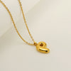Women's 316L Stainless Steel And 316L Stainless Steel Chubby Bubble Letter Pendant Necklace With Electroplating