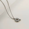 Women's 316L Stainless Steel And 316L Stainless Steel Chubby Bubble Letter Pendant Necklace With Electroplating