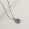 Women's 316L Stainless Steel And 316L Stainless Steel Chubby Bubble Letter Pendant Necklace With Electroplating