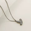 Women's 316L Stainless Steel And 316L Stainless Steel Chubby Bubble Letter Pendant Necklace With Electroplating