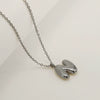 Women's 316L Stainless Steel And 316L Stainless Steel Chubby Bubble Letter Pendant Necklace With Electroplating