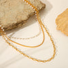 Women's Stainless Steel And Titanium Steel Cross Chain Necklace With Geometric Pattern And Electroplating