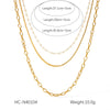 Women's Stainless Steel And Titanium Steel Cross Chain Necklace With Geometric Pattern And Electroplating