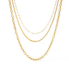 Women's Stainless Steel And Titanium Steel Cross Chain Necklace With Geometric Pattern And Electroplating
