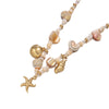 Women's Stainless Steel And Titanium Steel Electroplated Starfish Shell Necklace Beaded Accessories