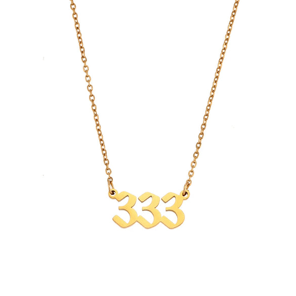 Women's Stainless Steel And Titanium Steel Fashion Jewelry Geometric Cutting Pendant Necklace With Numbers