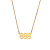 Women's Stainless Steel And Titanium Steel Fashion Jewelry Geometric Cutting Pendant Necklace With Numbers