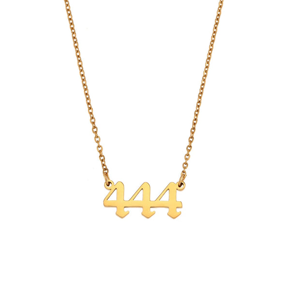 Women's Stainless Steel And Titanium Steel Fashion Jewelry Geometric Cutting Pendant Necklace With Numbers