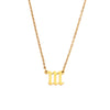 Women's Stainless Steel And Titanium Steel Fashion Jewelry Geometric Cutting Pendant Necklace With Numbers