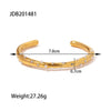Women's Stainless Steel And Titanium Steel Finger Bracelet And Ring Jewelry With Geometric Style Heart Water Drop Bell Pattern Electroplating
