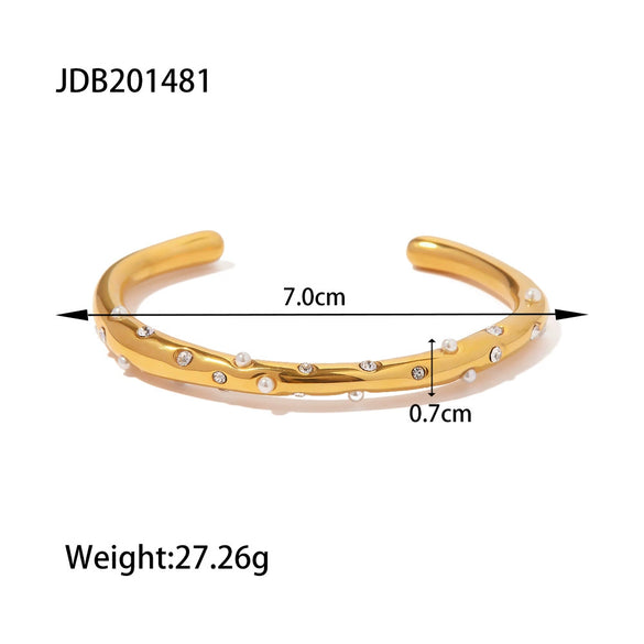 Women's Stainless Steel And Titanium Steel Finger Bracelet And Ring Jewelry With Geometric Style Heart Water Drop Bell Pattern Electroplating