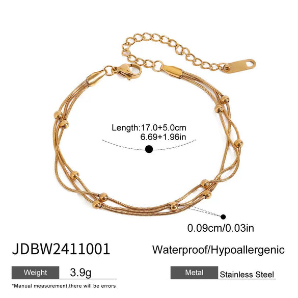 Women's Stainless Steel And Titanium Steel Finger Bracelet And Ring Jewelry With Geometric Style Heart Water Drop Bell Pattern Electroplating