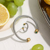 Women's Stainless Steel And Titanium Steel Geometric Bracelet With Electroplating And Snake Bone Chain Design