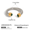 Women's Stainless Steel And Titanium Steel Geometric Bracelet With Electroplating And Snake Bone Chain Design