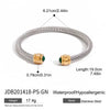 Women's Stainless Steel And Titanium Steel Geometric Bracelet With Electroplating And Snake Bone Chain Design