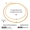 Women's Stainless Steel And Titanium Steel Geometric Double Layer Snake Bone Chain Necklace With Electroplating