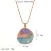 Women's Stainless Steel And Titanium Steel Geometric Dripping Oil Clavicle Chain Necklace Highend Minimalist Style