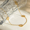 Women's Stainless Steel And Titanium Steel Geometric Electroplated Necklace Jewelry Accessories
