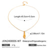 Women's Stainless Steel And Titanium Steel Geometric Hand Pendant Necklace With Electroplating And White Zircon