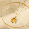 Women's Stainless Steel And Titanium Steel Geometric Irregular Pendant Necklace With Electroplating