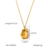 Women's Stainless Steel And Titanium Steel Geometric Irregular Pendant Necklace With Electroplating