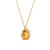 Women's Stainless Steel And Titanium Steel Geometric Irregular Pendant Necklace With Electroplating