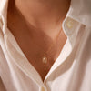 Women's Stainless Steel And Titanium Steel Geometric Love Pendant Necklace With Diamond Design