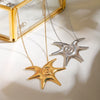 Women's Stainless Steel And Titanium Steel Geometric Style Light Luxury Highend Clavicle Chain Necklace With Electroplating