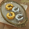 Women's Stainless Steel And 316L Stainless Steel Hollow Geometric U Shaped Electroplated Earrings Retro And Ins Style