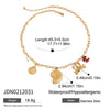 Women's Stainless Steel And Titanium Steel Ins Style Conch Crab Rib Shell Pendant Necklace With Electroplating