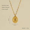 Women's 316L Stainless Steel And 316L Stainless Steel Irregular Shell Clavicle Chain Necklace With Geometric Pattern And Electroplating Treatment