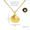 Women's 316L Stainless Steel And 316L Stainless Steel Irregular Shell Clavicle Chain Necklace With Geometric Pattern And Electroplating Treatment