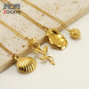 Women's 316L Stainless Steel And 316L Stainless Steel Irregular Shell Clavicle Chain Necklace With Geometric Pattern And Electroplating Treatment