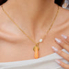 Women's Stainless Steel And Titanium Steel Jewelry Necklace With Electroplating Design