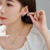 Women's Stainless Steel And Titanium Steel Jewelry Set With Heart Water Drop Bell Pattern Electroplated Design