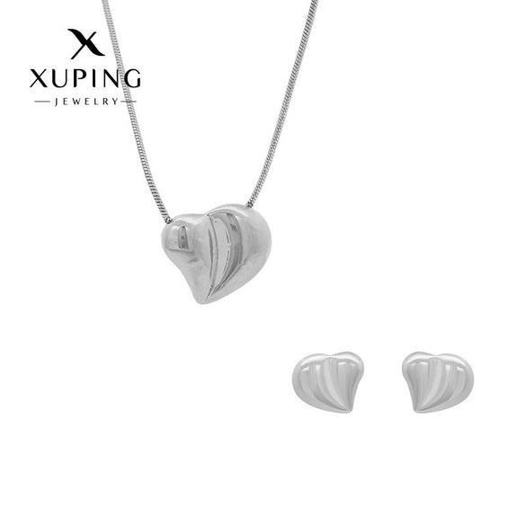 Women's Stainless Steel And Titanium Steel Jewelry Set With Heart Water Drop Bell Pattern Electroplated Design