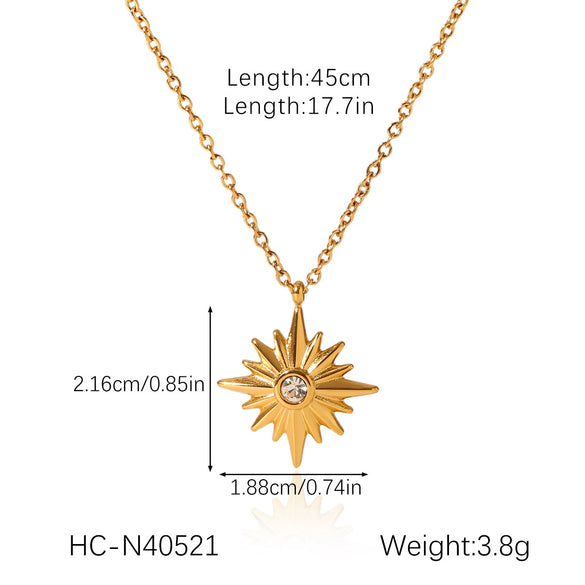 Women's Stainless Steel And Titanium Steel Jewelry With Dropshaped And Geometric Zircon Inlaid Pendant And Earrings