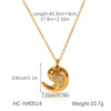 Women's Stainless Steel And Titanium Steel Jewelry With Dropshaped And Geometric Zircon Inlaid Pendant And Earrings