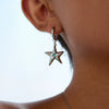 Women's Stainless Steel And Titanium Steel Jewelry With Geometric Pattern Of Stars Sun Moon Clouds Universe Electroplated Earrings And Necklace