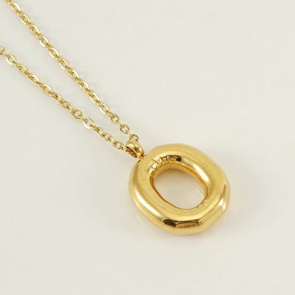 Women's 316L Stainless Steel And 316L Stainless Steel Letter Pendant Clavicle Chain With Electroplating Hiphop Style