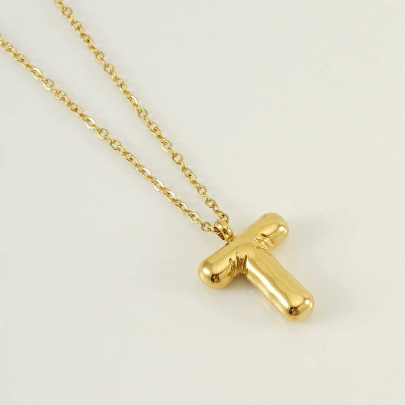 Women's 316L Stainless Steel And 316L Stainless Steel Letter Pendant Clavicle Chain With Electroplating Hiphop Style