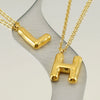 Women's 316L Stainless Steel And 316L Stainless Steel Letter Pendant Clavicle Chain With Electroplating Hiphop Style
