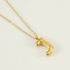 Women's 316L Stainless Steel And 316L Stainless Steel Letter Pendant Clavicle Chain With Electroplating Hiphop Style