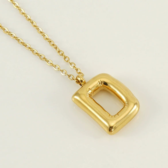 Women's 316L Stainless Steel And 316L Stainless Steel Letter Pendant Clavicle Chain With Electroplating Hiphop Style