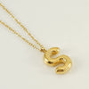 Women's 316L Stainless Steel And 316L Stainless Steel Letter Pendant Clavicle Chain With Electroplating Hiphop Style