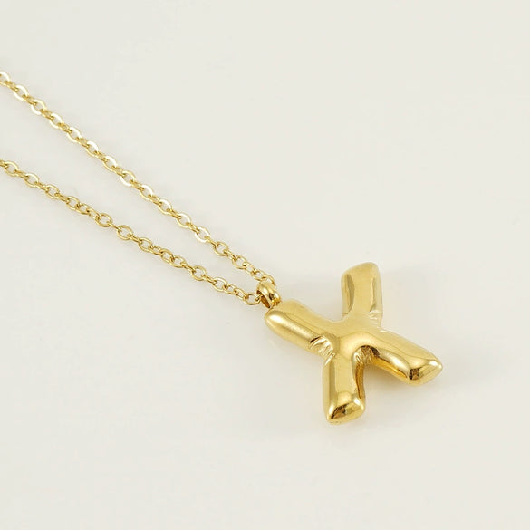 Women's 316L Stainless Steel And 316L Stainless Steel Letter Pendant Clavicle Chain With Electroplating Hiphop Style